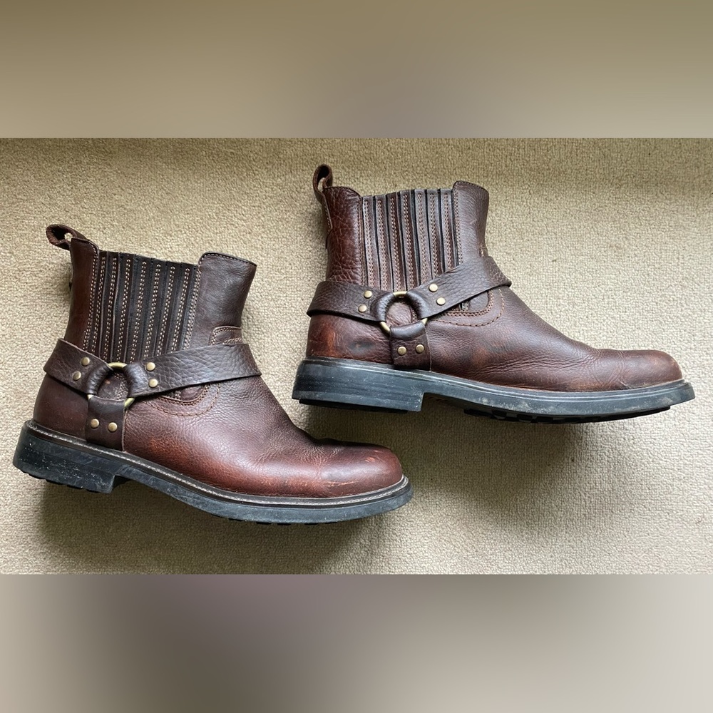 RJ Colt men’s leather motorcycle boots size 12